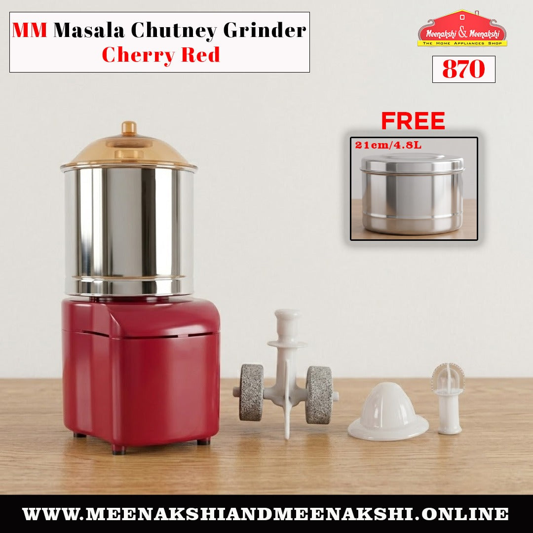 MM Masala Chutney Grinder Cherry Red
