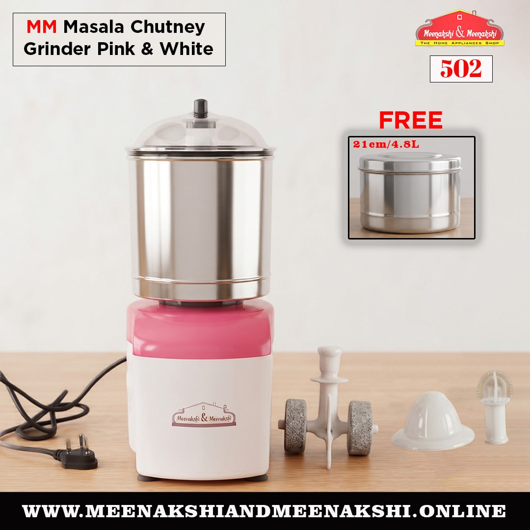 MM Masala Chutney Grinder Pink & White 502