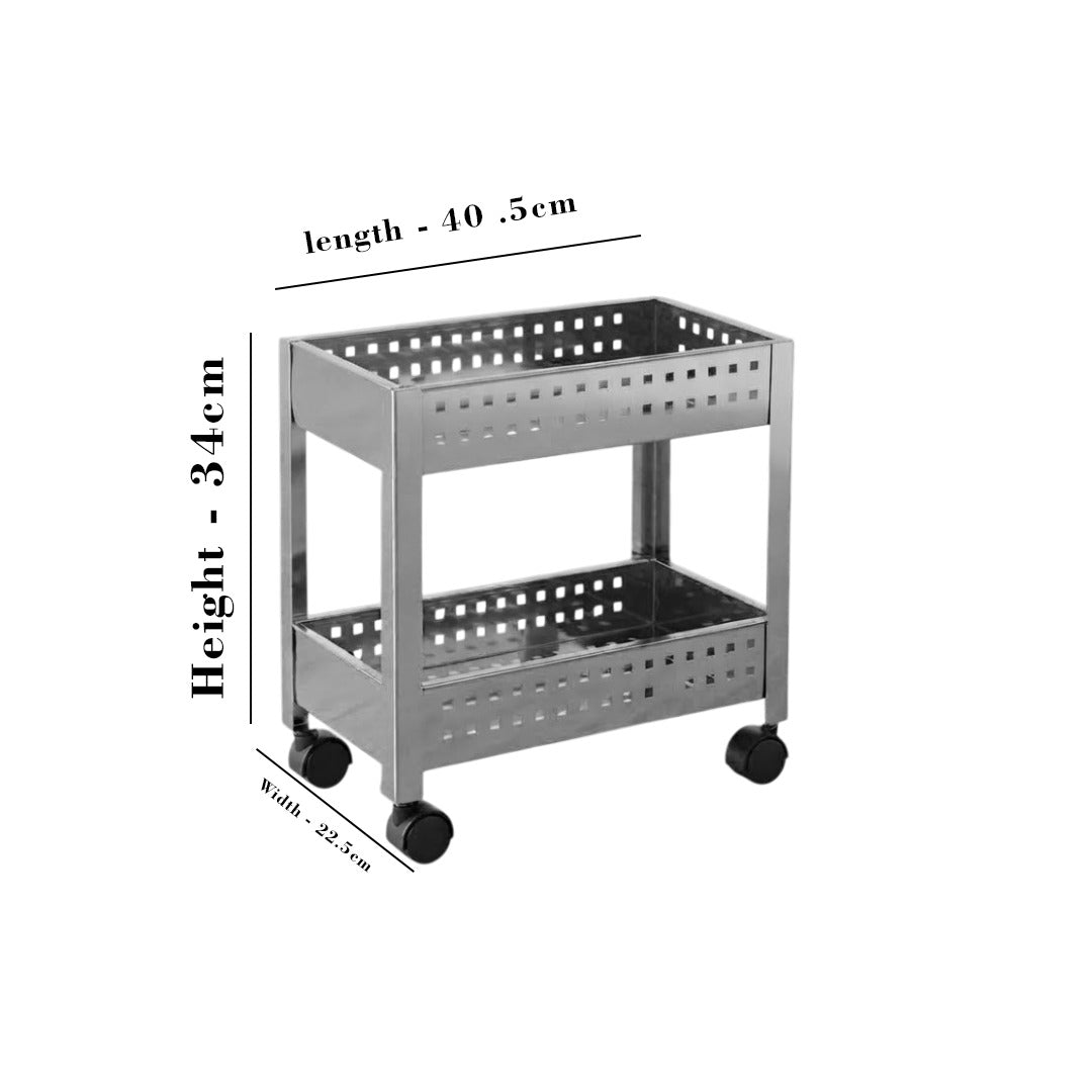 MM SS 2 Tier Veg Trolly 1000