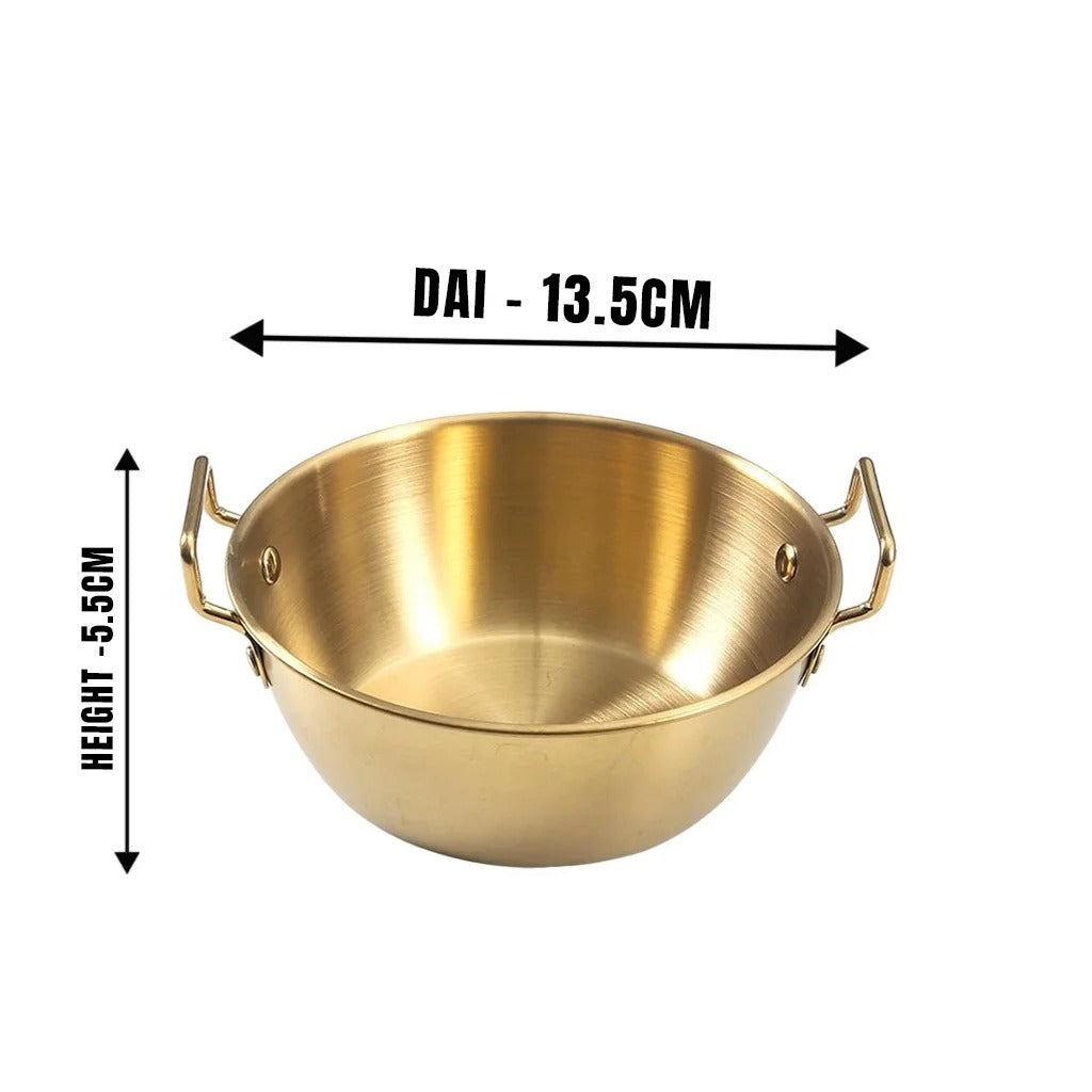 MM SS Gold PVD Coating Kadai