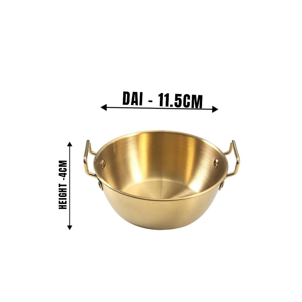 MM SS Gold PVD Coating Kadai