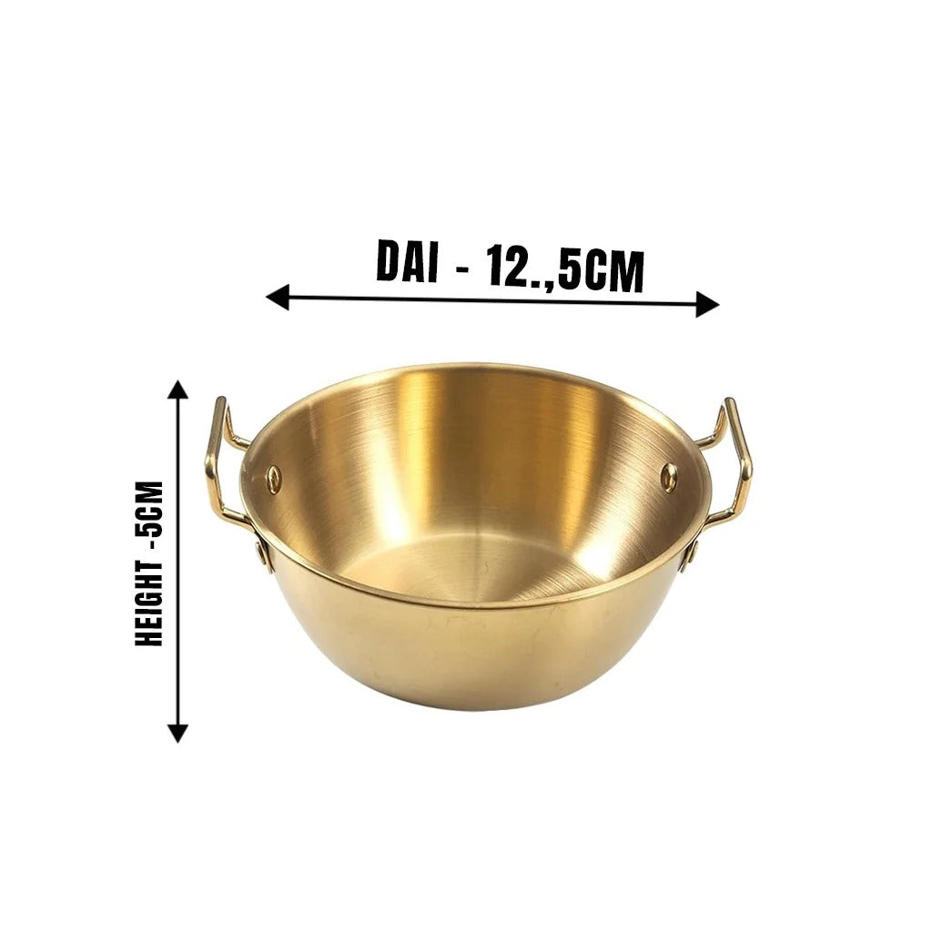 MM SS Gold PVD Coating Kadai