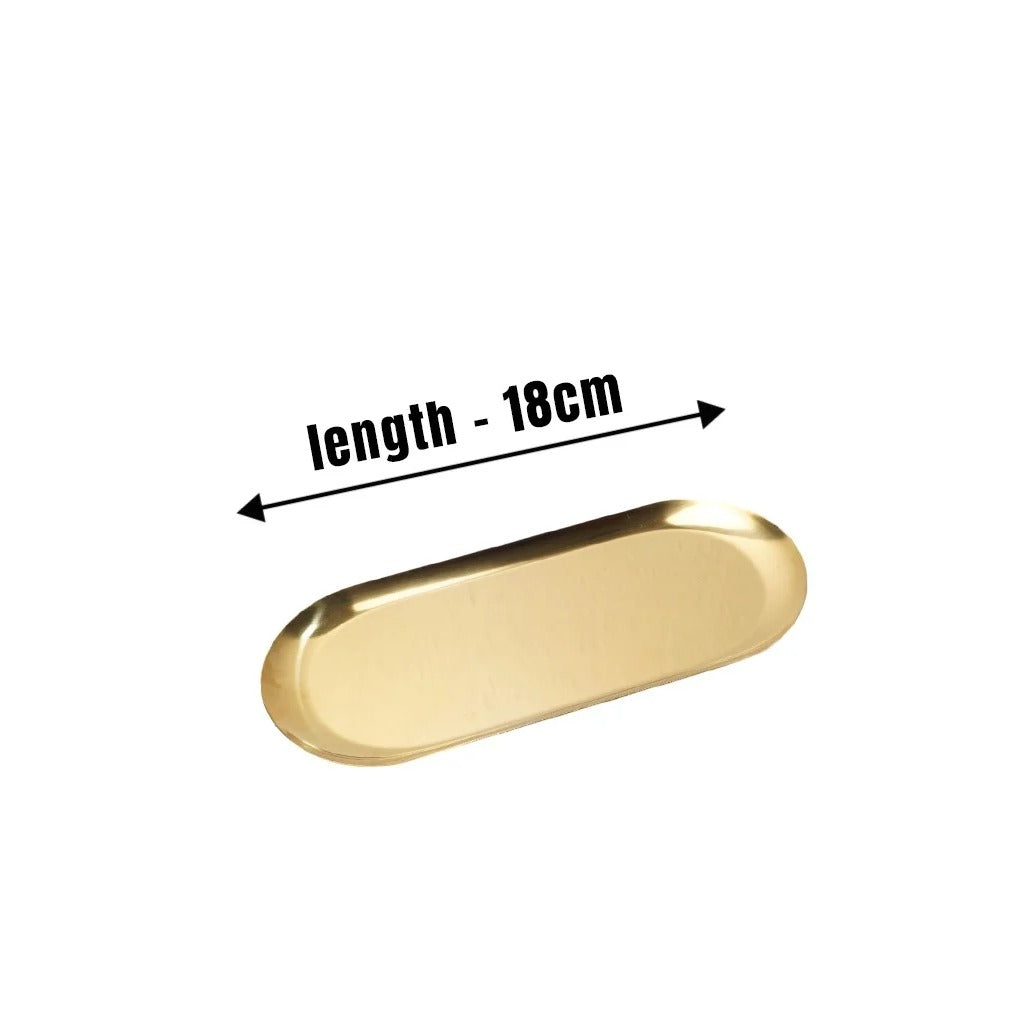 MM SS Gold PVD Coating Oval Serving Plate