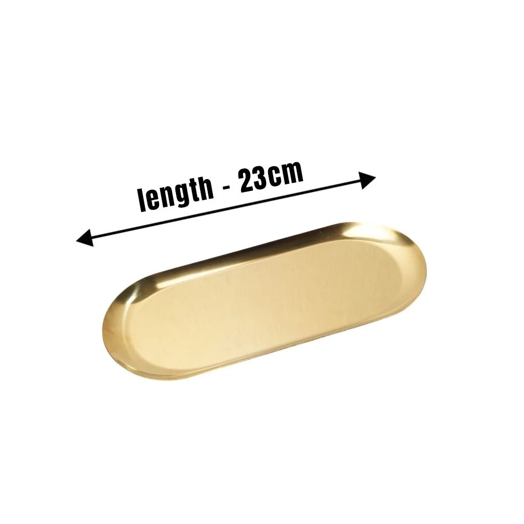 MM SS Gold PVD Coating Oval Serving Plate