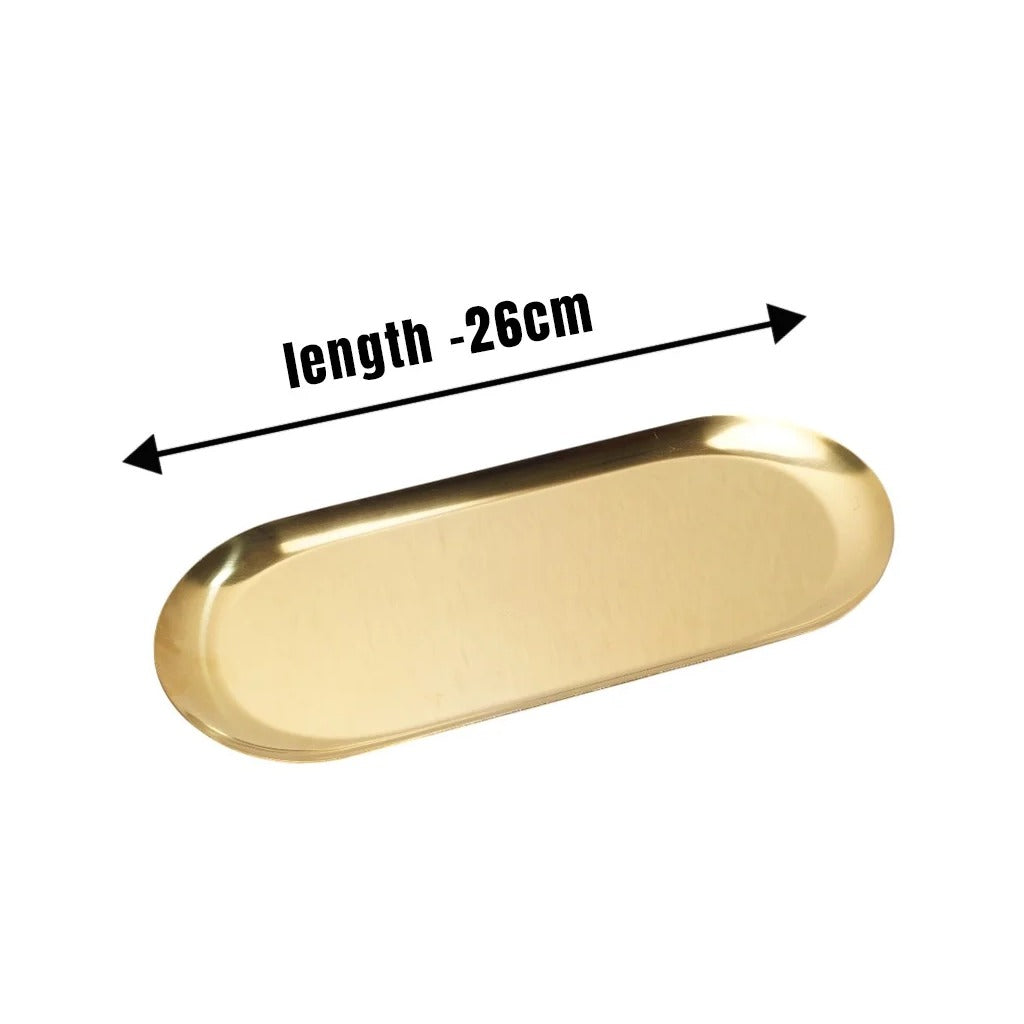 MM SS Gold PVD Coating Oval Serving Plate