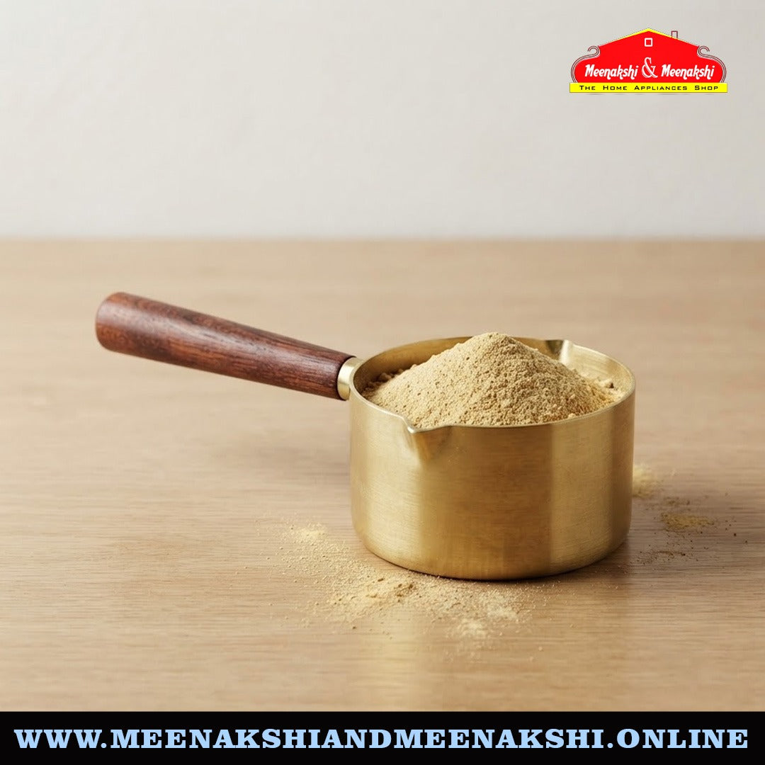 MM SS Gold PVD Coating Woodern Handle Measuring Cup