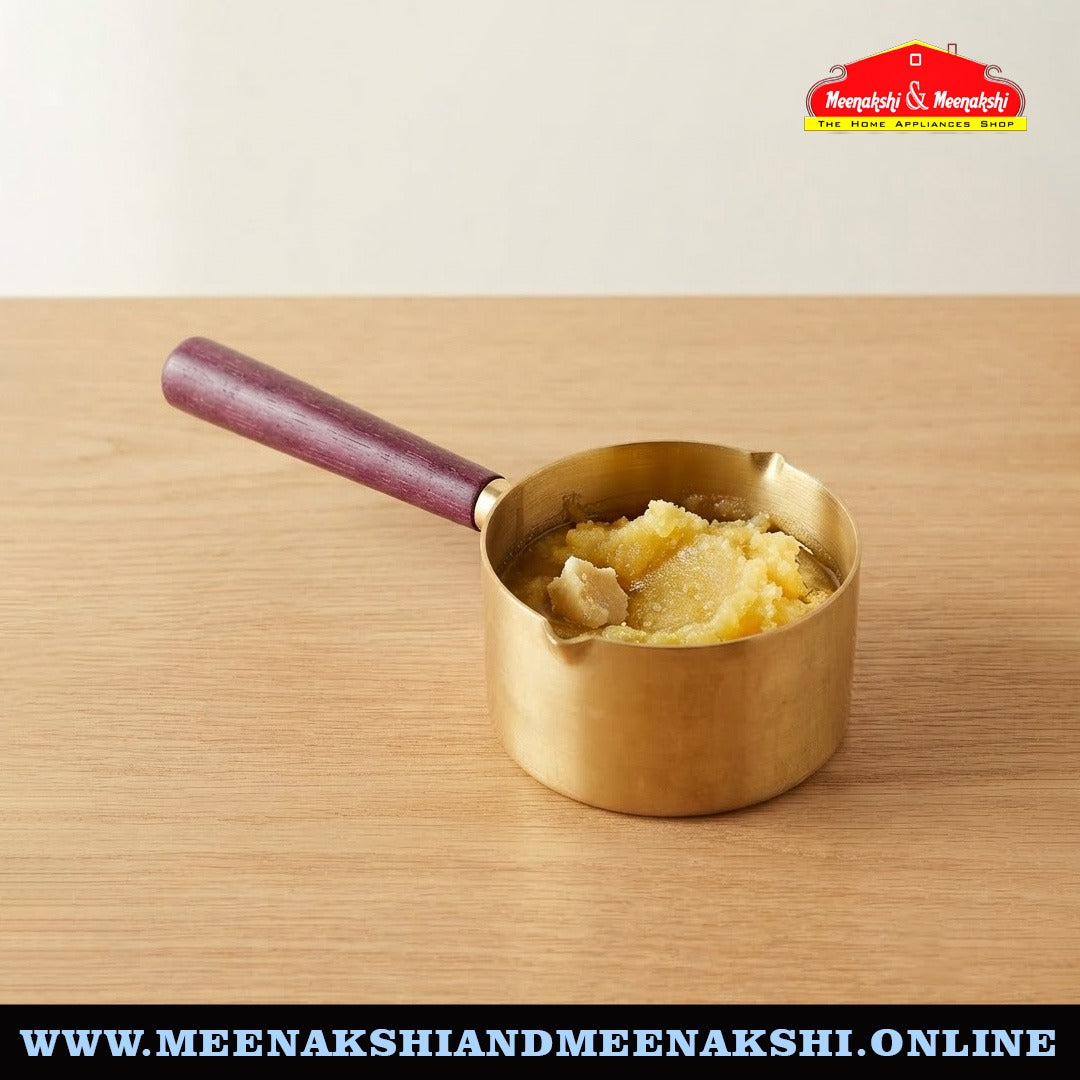 MM SS Gold PVD Coating Woodern Handle Measuring Cup