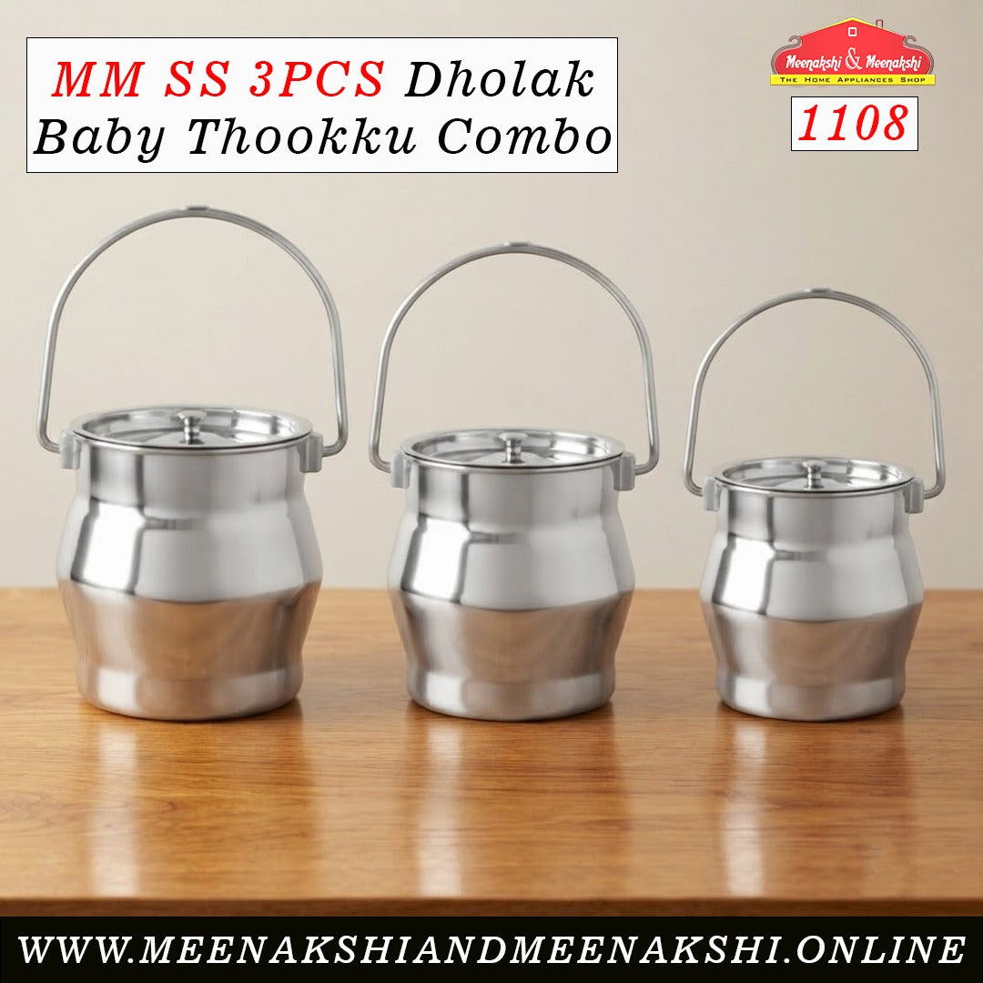 MM SS 3PCS Dholak Baby Thookku Combo