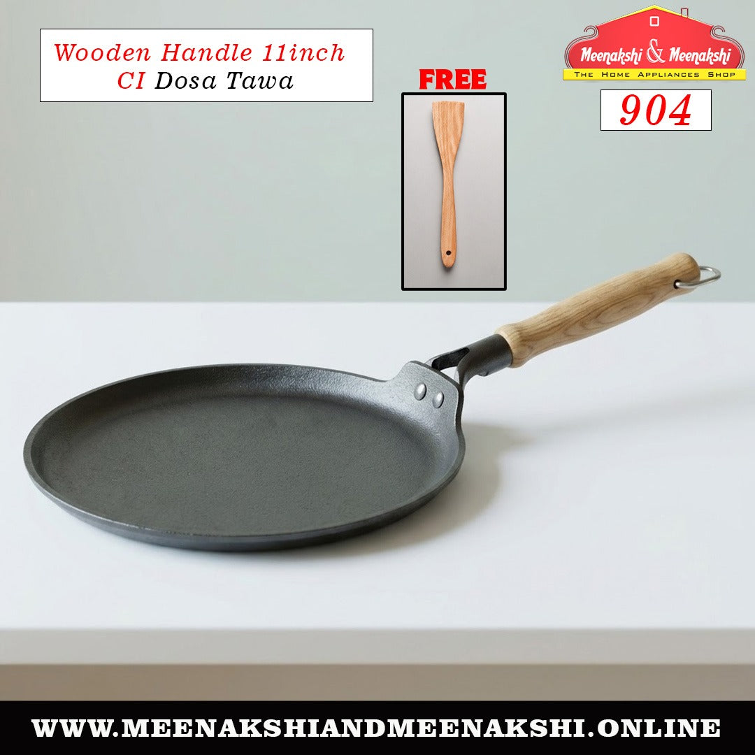 Wooden Handle 11inch CI Dosa Tawa 904