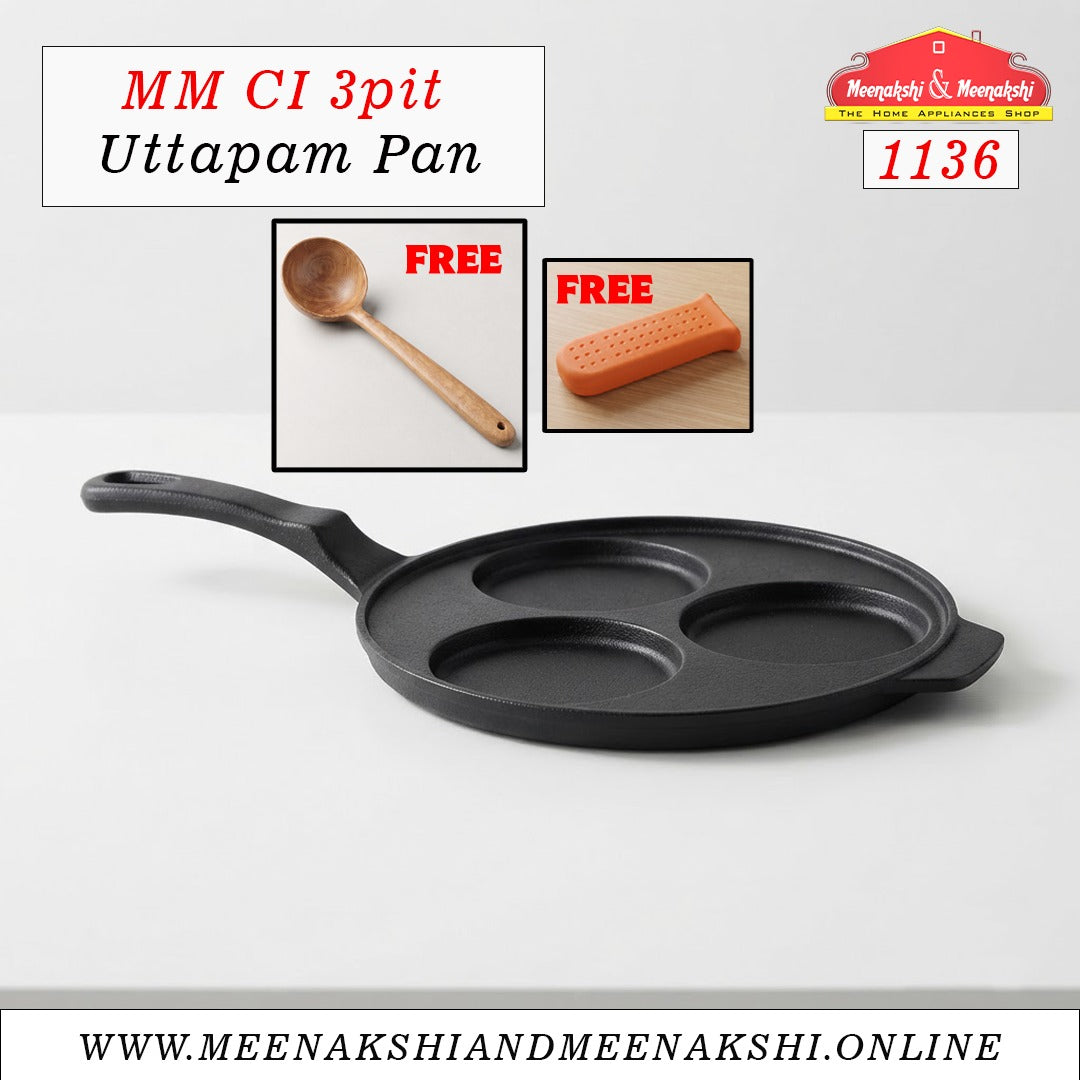 MM CI 3pit Uttapam Pan 1136