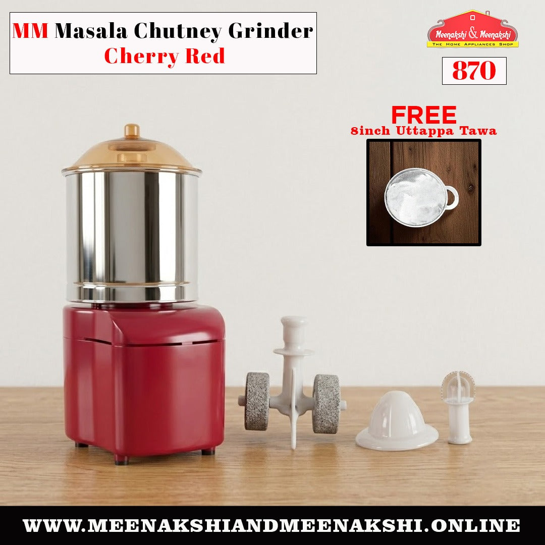 MM Masala Chutney Grinder Cherry Red
