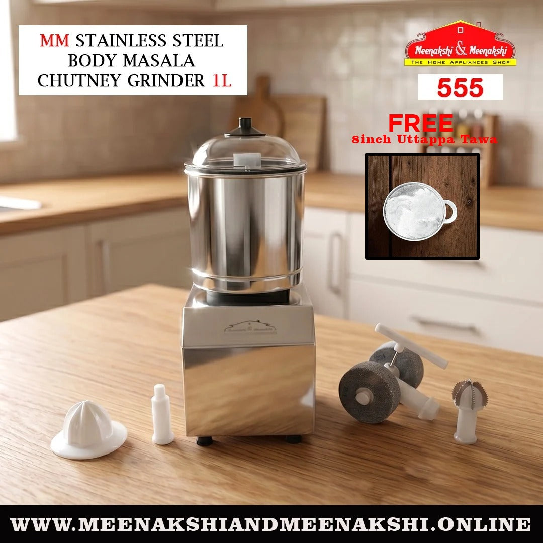 MM Stainless Steel Body Masala Chutney Grinder 1L 555