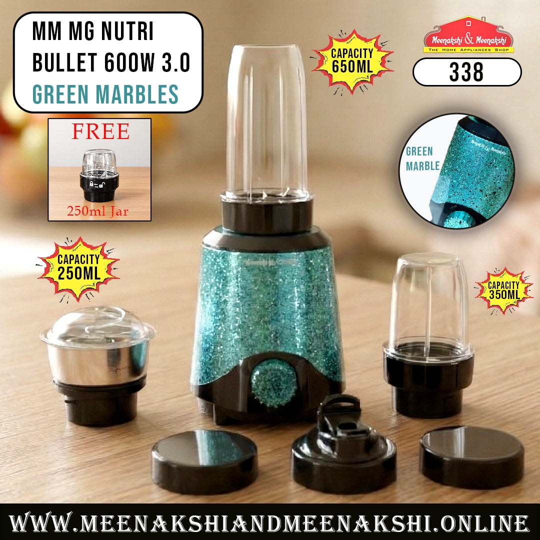 MM MG Nutri Bullet 600W 3.0 Green Marbles 338