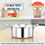 MM Maxi Triply Biriyani Pot 26cm/6.9L 163