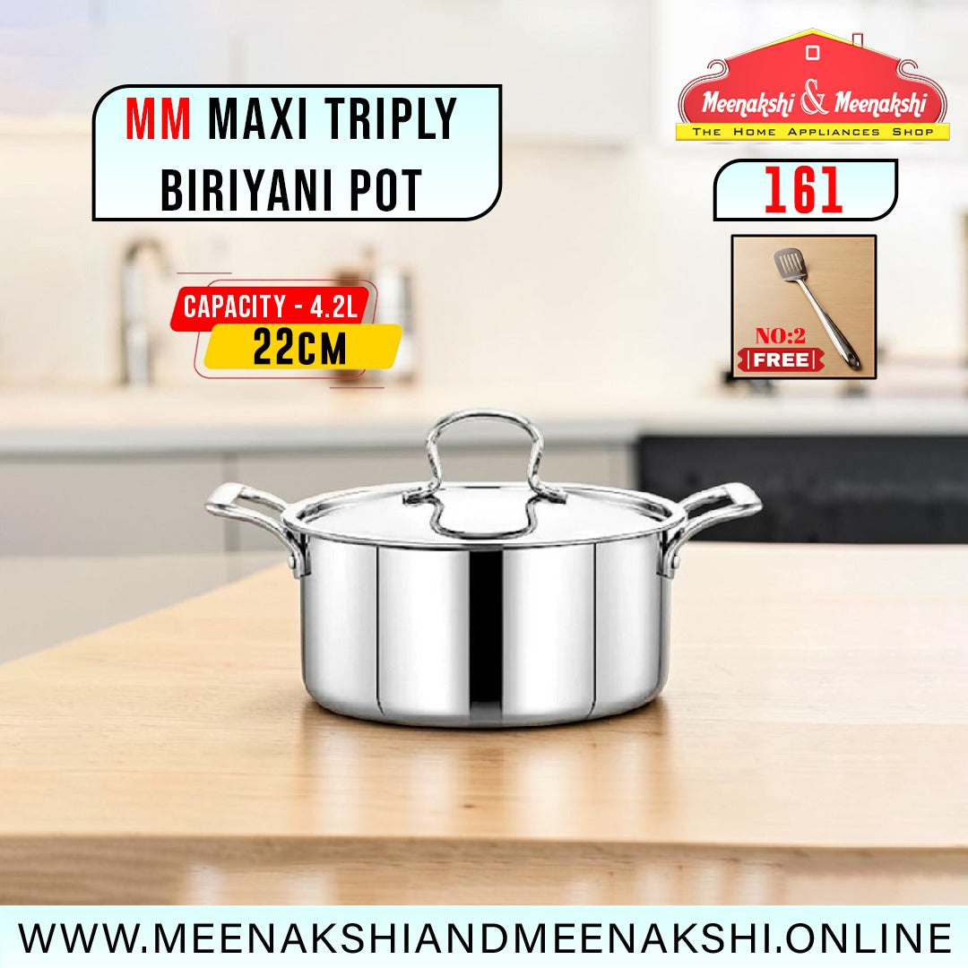 MM Maxi Triply Biriyani Pot 22cm/4.2L 161
