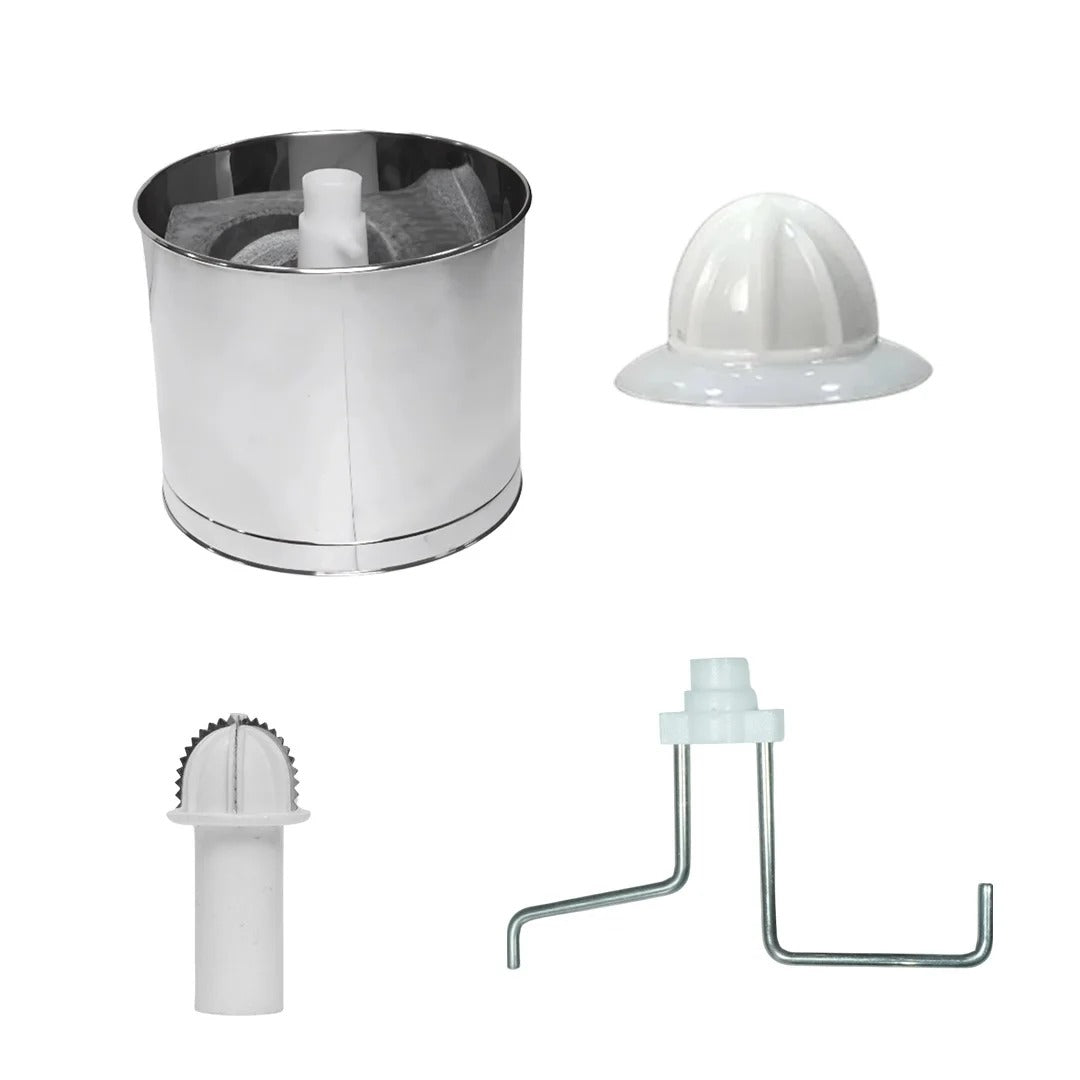 MM09 Table Top Tilting Grinder 1.5L Grey & MangoYellow with Small Drum 1L MM3360