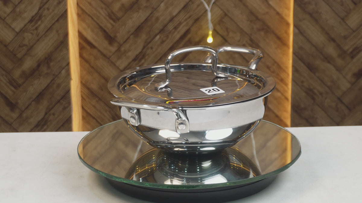 Load video: MM Maxi Triply Extra Deep Kadai With Lid 20cm/2.1L 168