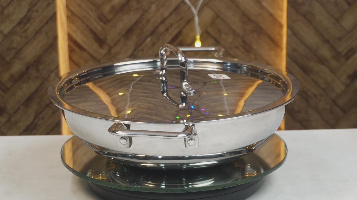 Load video: MM Maxi Triply Kadai With Lid