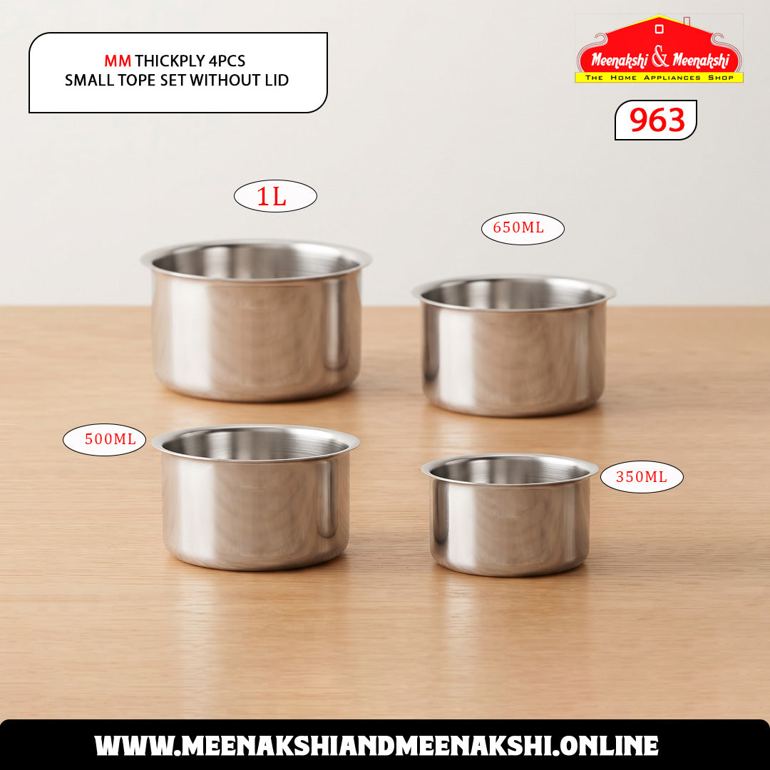 MM Thickply 4PCS Small Tope Set Without LID 963